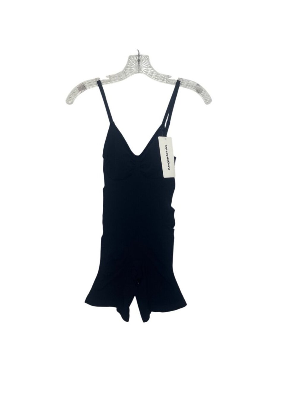 AegisChicโ Seamless Tummy Control Romper Bodysuit M/L Black New
